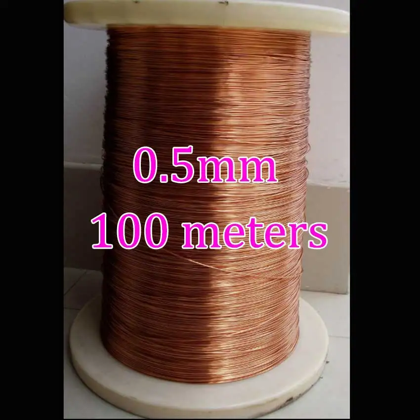 

Cltgxdd 0,5 мм (100 м/катушка) новая эмалированная проволока из полиэстера, эмалированная круглая медная проволока QA-1-155 2 метра, 100 метра