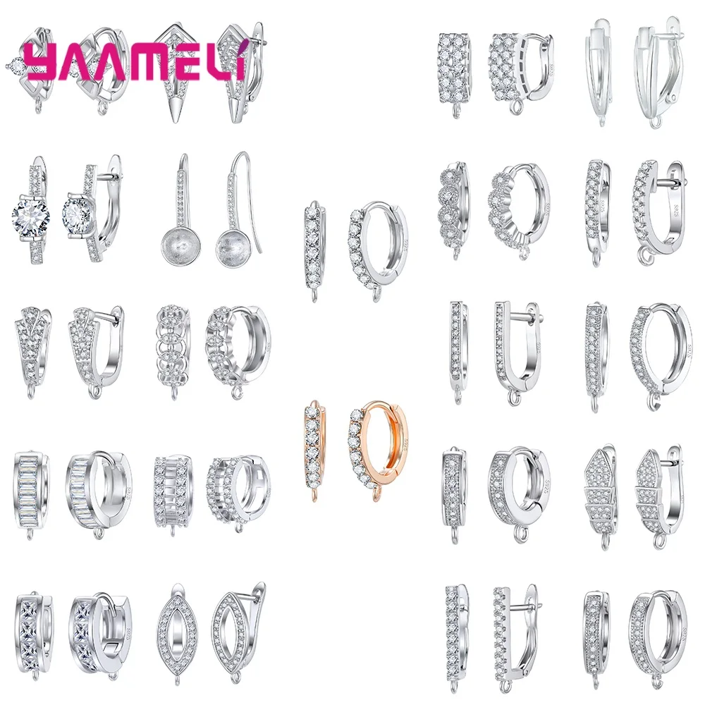 

New Trendy Girls 925 Sterling Silver Huggies Earrings Small Hoop Earrings Anti-Allergic Jewelry Accessory For Women