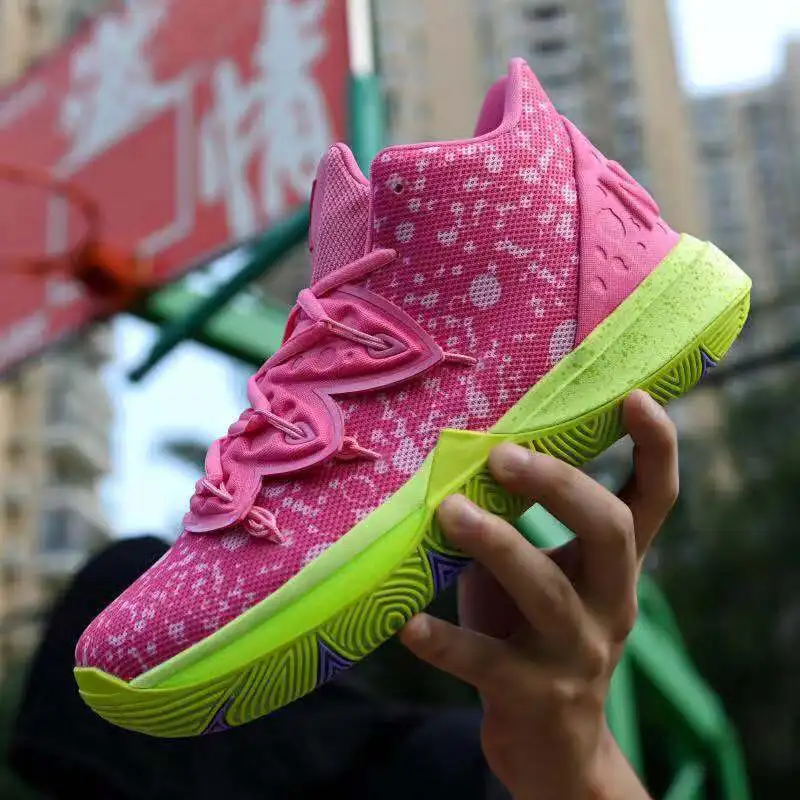 Классические мужские баскетбольные кроссовки Kyrie 5 из желтой губки розового