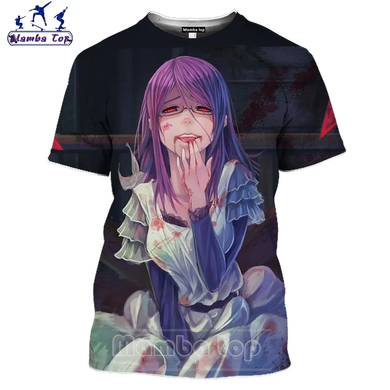 Топ Mamba с аниме Токийский Гуль Мужская футболка 3D принтом японская манга