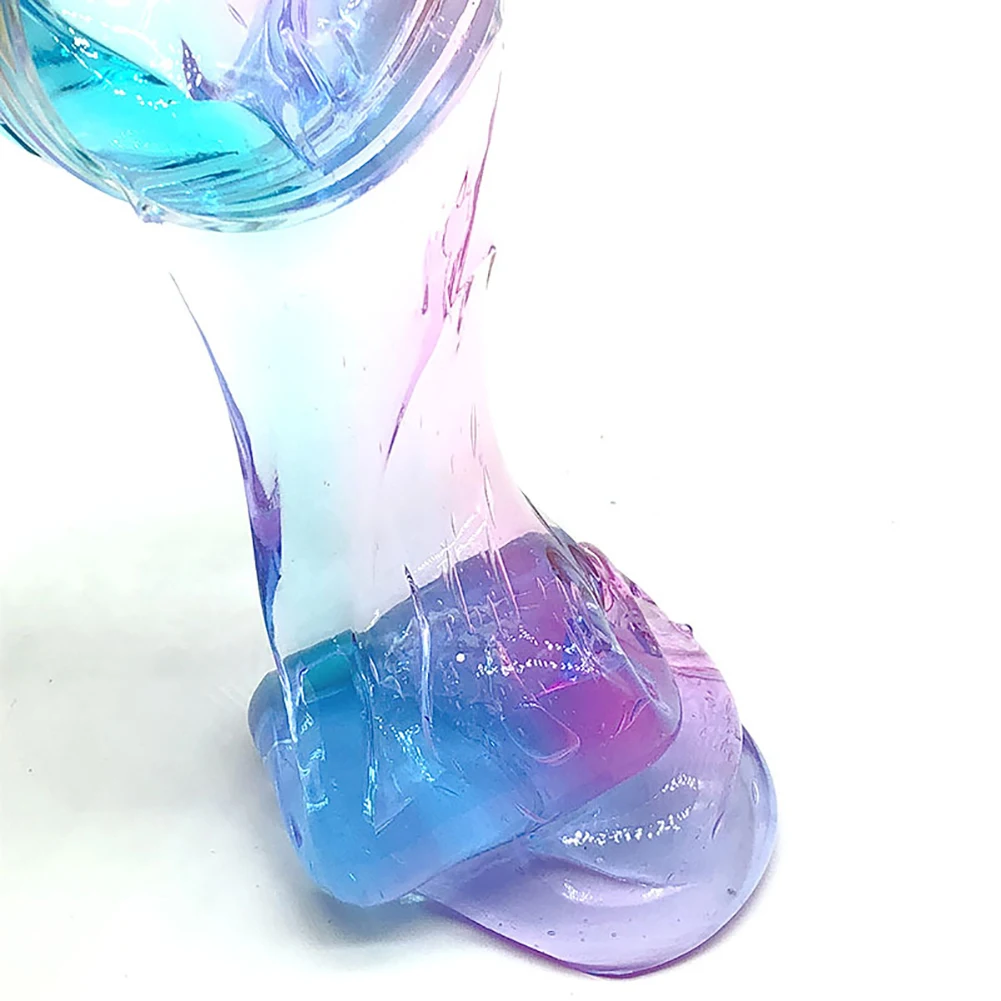 Разноцветный прозрачный слайм из эластичной глины для снятия стресса детская