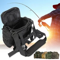 dropshipping 1pc fishing tackle bag pack waist shoulder waterproof box reel lure gear storage bag