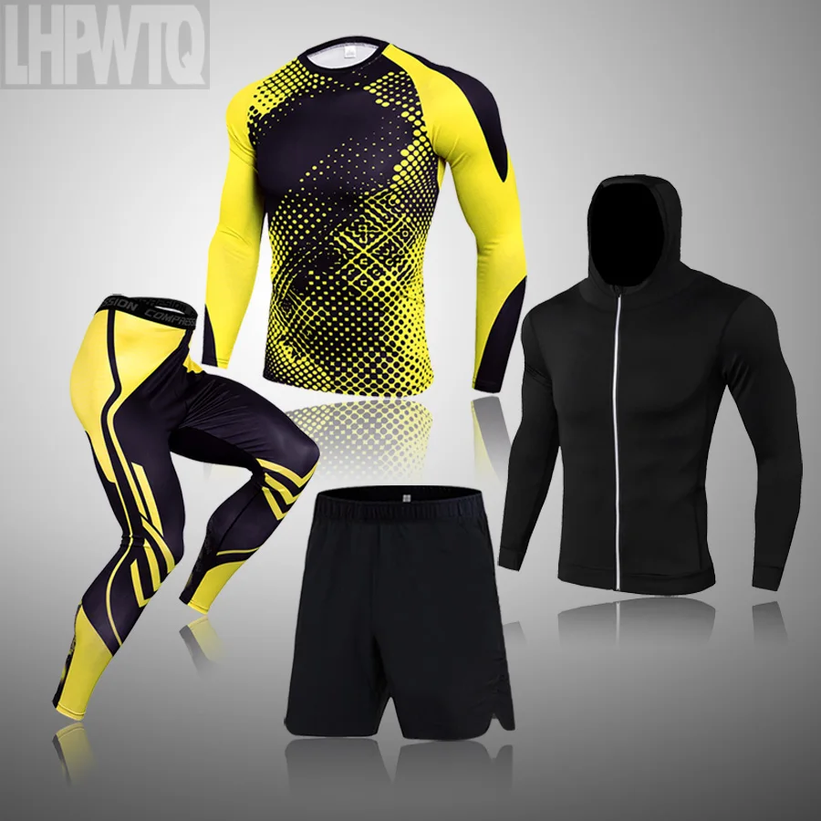 

Компрессионная одежда мужской спортивный костюм для бега термобелье Рашгард для ММА мужские колготки с длинным рукавом Леггинсы Шорты