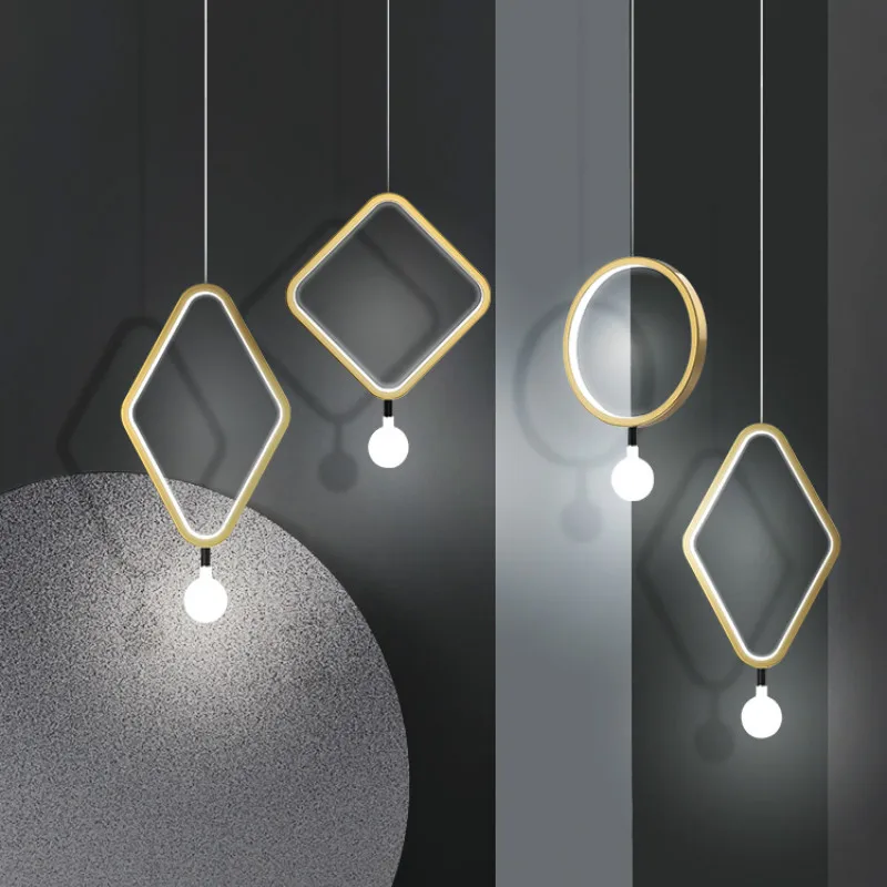 

Simple Modern Pendant Lights Bedroom Bedside Creative Single Head Lamp Bar Long Line Luxury Art Hanglampen Home Decor EB50DD