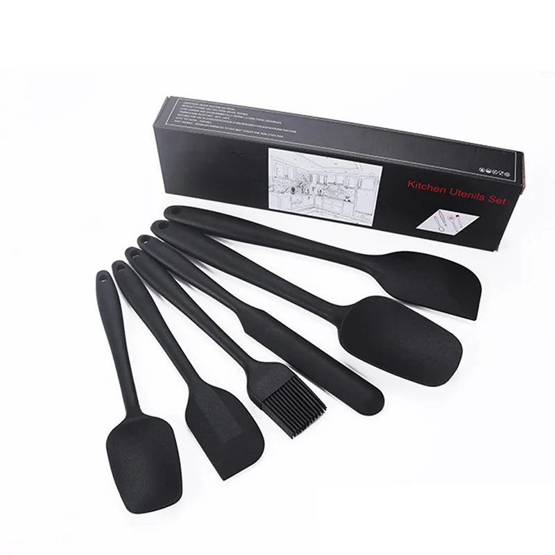 

Baking Kitchenware Heat Resistant Mixing Batter Scraper Brush Set DIY Cake Tools Silicone Cream Cake Spatula Butter Mixer Brush