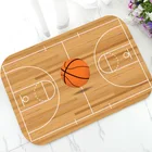 Забавный Придверный коврик для спортивной баскетбольной площадки для ванной, кухни, футбола, бейсбола, бадминтона