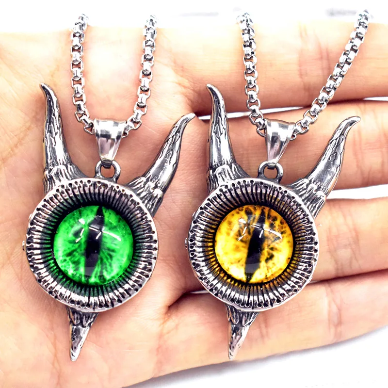 Винтажное ожерелье из нержавеющей стали с рисунком змеи Сатаны | Украшения и