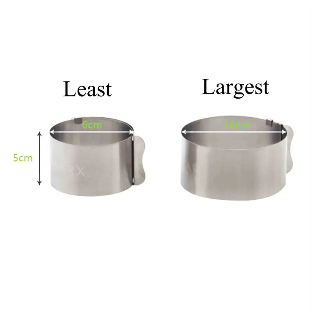 6 10 см регулируемое кольцо для Мусса из нержавеющей стали прессформы торта