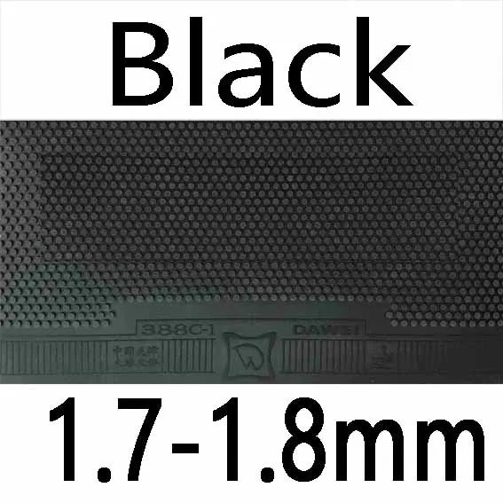 Black 1.7-1.8mm Dawei 388C-1 хорошо для матча-атаковать Средний Pips-Out Настольный теннис PingPong резиновый с губкой - Цвет: Black 1.7-1.8mm