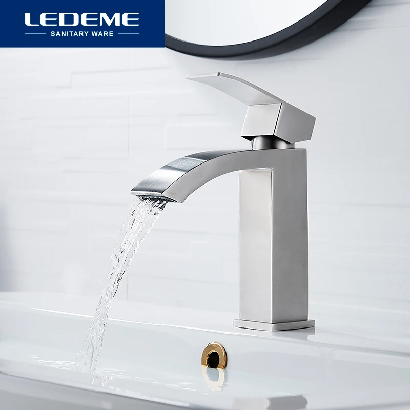 Смесители для умывальника LEDEME L71017 из нержавеющей стали кран раковины в ванную