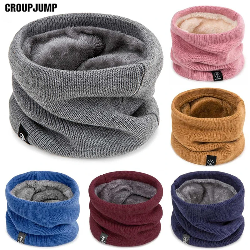 Женский шарф колечко GROUP JUMP зимний теплый вязаный для мужчин толстые теплые шарфы