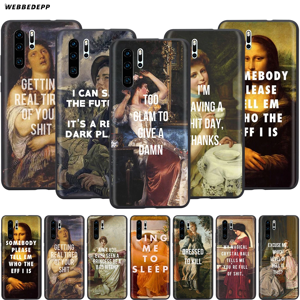 Webbedepp чехол с классическим художественным рисунком для Huawei Mate 10 20 30 Nova 2i 2 3 3i 4 5i Y5 Y6