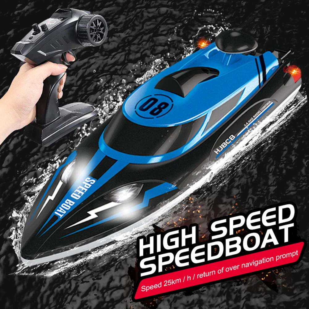 HJ808 Rc Boat 2.4G Remote Control Rechargeable Waterproof Cover Design Anti-collision Protection Design Bait Boats Toys enlarge