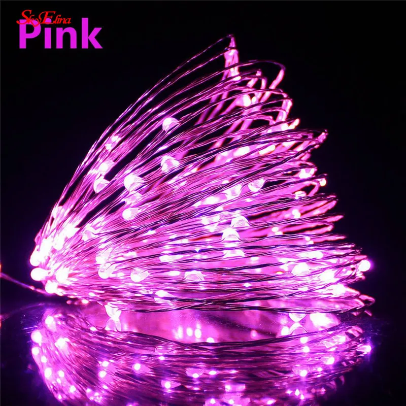 2/5/10 м светодиодные гирлянды на свадьбу Рождество декоративные лампочки Батарея