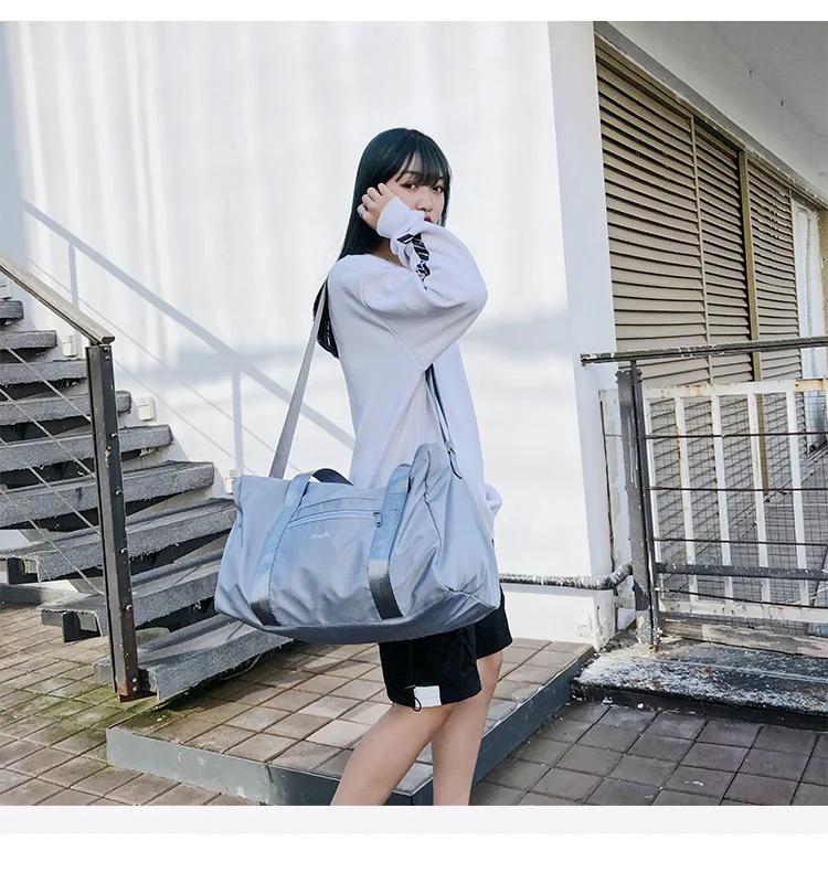 Women Training Handbags Female Short-Distance Duffel Package Large Capacity Folding Storage Fitness Waterproof Bag Waterproof