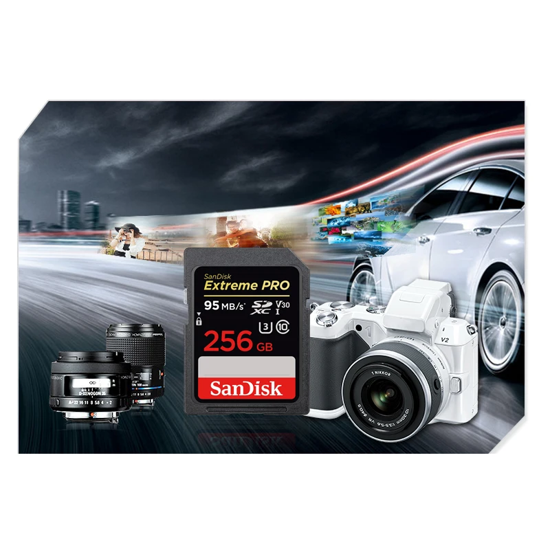 SanDisk Extreme PRO SDHC sd-карта 256 Гб карта памяти C10 U3 до 95 Мб/с для видеокамеры и компьютера