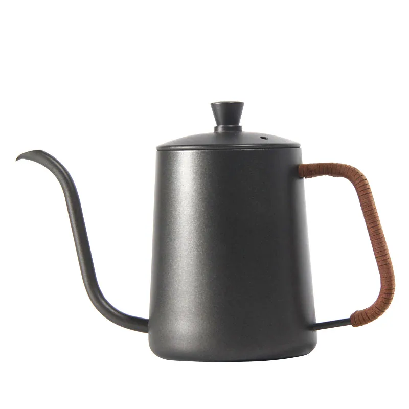 

Drip Kettle 600ml Coffee Tea Pot Non-stick Coating Food Grade Stainless Steel Gooseneck Drip Kettle Swan Neck Thin Mouth