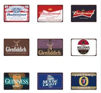 metal tin signs budweiser gorona glenffidich moose light extra wall stickers for beer bar decor plaque