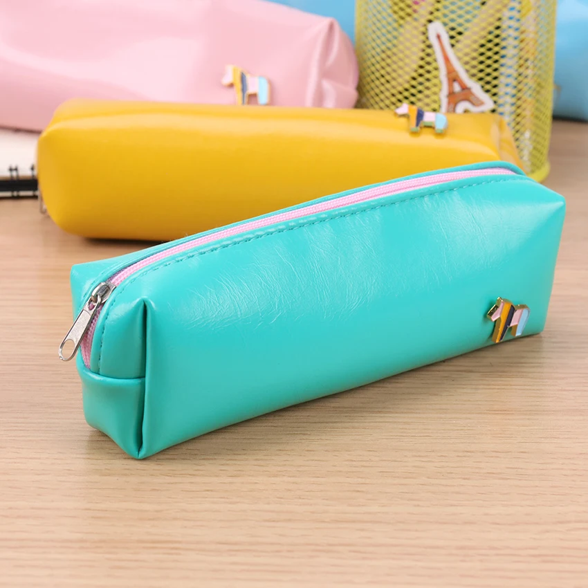 1 шт. офисные канцелярские принадлежности сумка для карандашей из ПУ кожи|Пеналы|