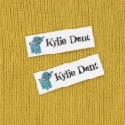 120 шт. этикетки с логотипом на заказ, Персонализированные Бирки с именами для детей, этикетки с утюгом, пользовательские этикетки для одежды, бирки с именем (YT118)