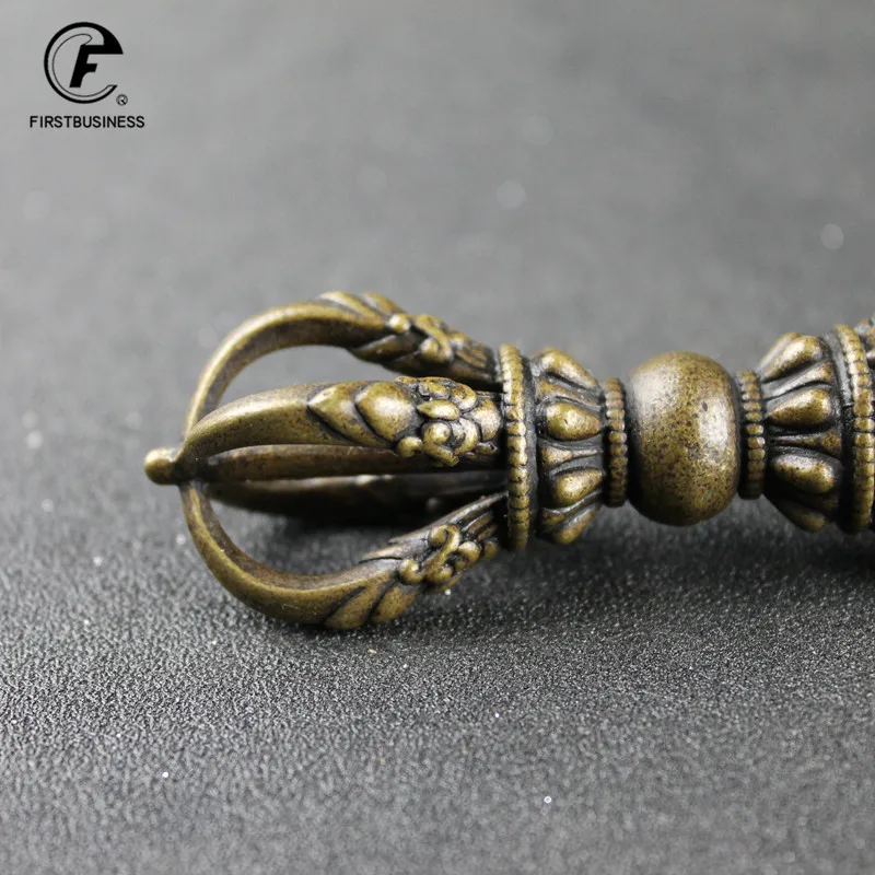 Тибетский буддизм ручной работы старая медь восемь головы дракона мантра Ваджра