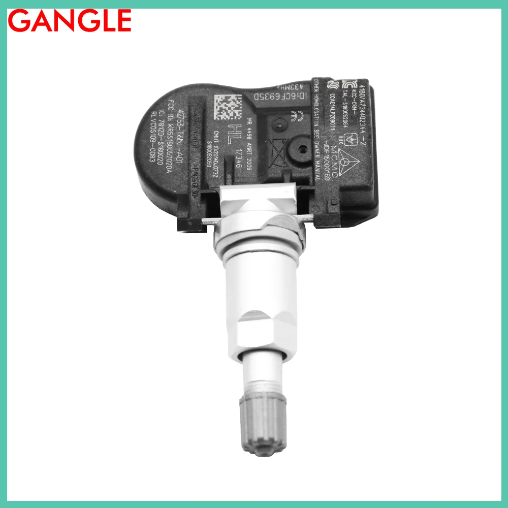 

TYRE PRESSURE SENSOR FOR 2018 2019 2020 ACURA TLX TPMS 433MHz ACURA TIRE PRESSURE SENSOR TPMS SENSOR 42753-T6N-A01 42753-TG7-A51