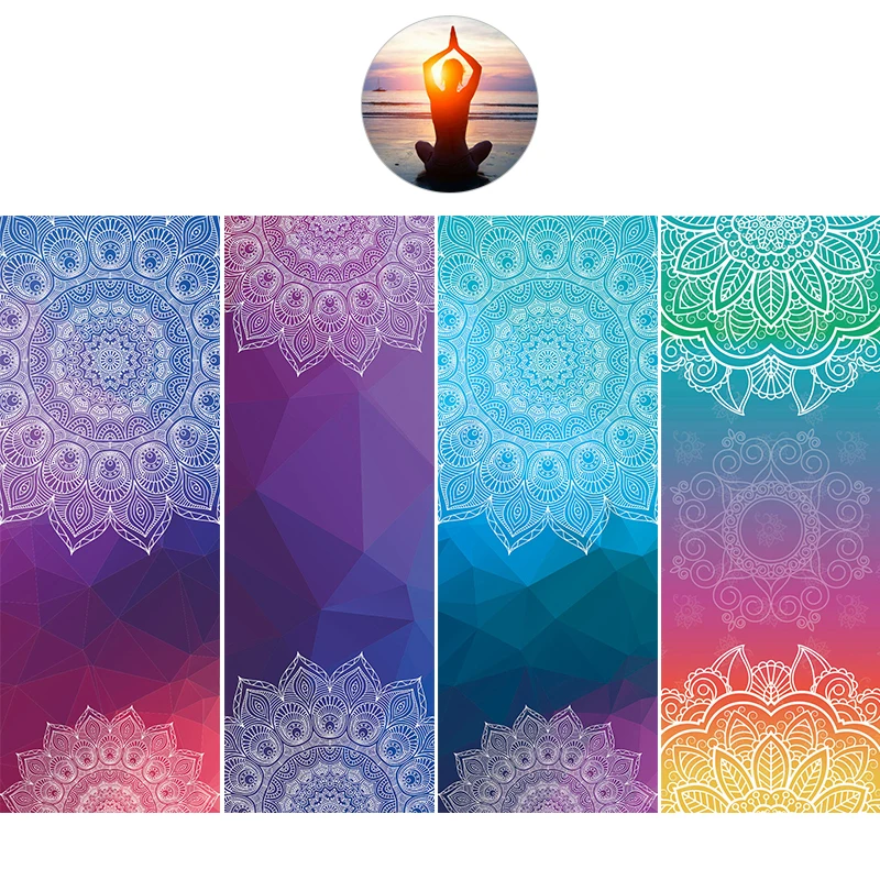 Коврик для упражнений полотенце йоги алмазная текстура нескользящий