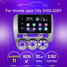 Экран 2.5D 1024*600 для HONDA JAZZ City 2002, 2003, 2004, 2005, 2007, Авторадио, мультимедиа, Android 11, swc, Wi-Fi, gps-навигация