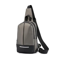 6pcs lot nylon chest bag for men casual single shoulder small back pack reflective striped designer multifunction bag travel