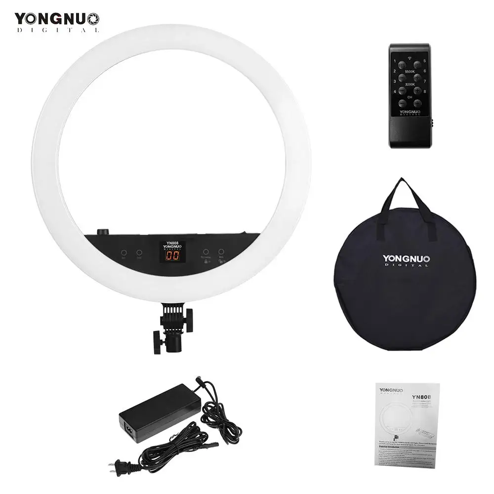 Светодиодный кольцевой светильник YONGNUO YN808 для видеосъемки 22 дюйма 800 с