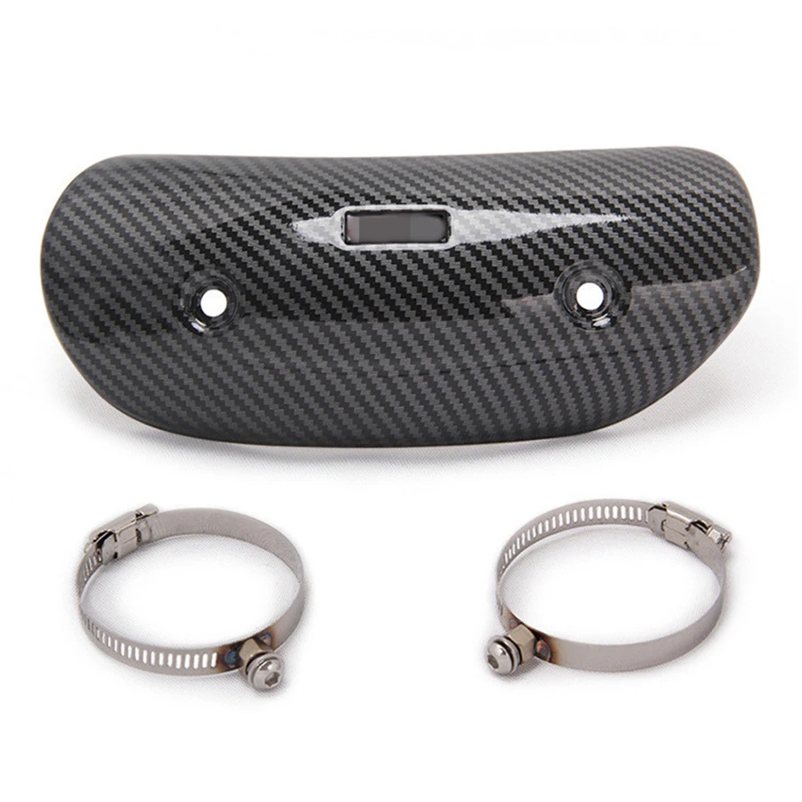 

Carbon Fiber Look Motorcycle Muffler Heat Shield Cover Exhaust Protector Heat Hot Shield Cover Stainless steel