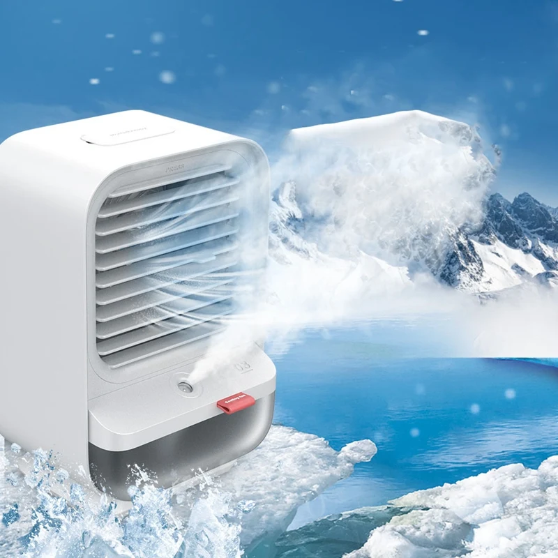 

USB Portable Air Cooler Fan Air Conditioner Light Desktop Air Cooling Fan Humidifier Purifier for Office Bedroom
