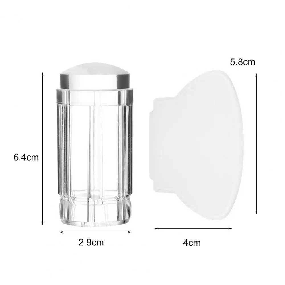 Nail Stamper Scraper Fashion French Manicure Detachable Artwork Making Silicone Seal Templates Printing Tips Tool | Красота и