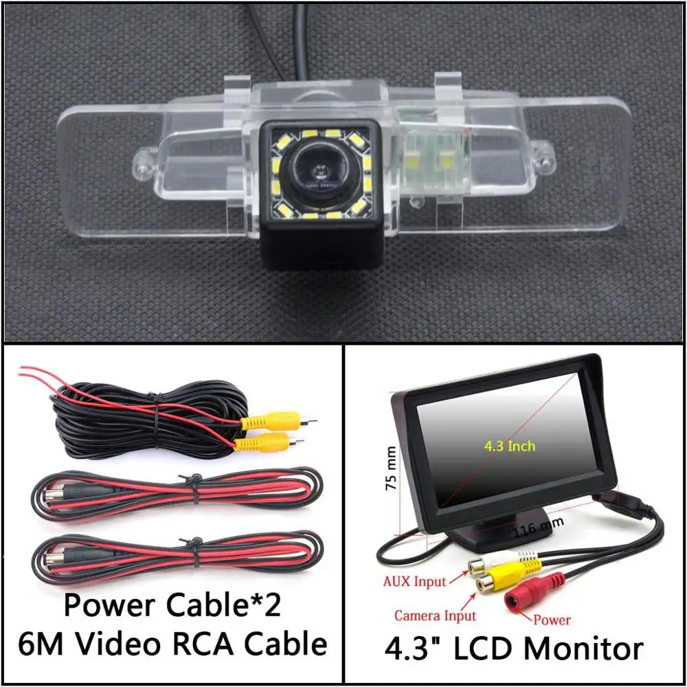 Cam Add 4.3 inch LCD 12 Светодиодный свет обратный вид сзади Камера для Subaru Legacy 2000 2001 2002 2003 2004 2005 2006 2007 2008 2009 2010 2011 2012 - Название цвета: Cam Add 4.3 inch LCD