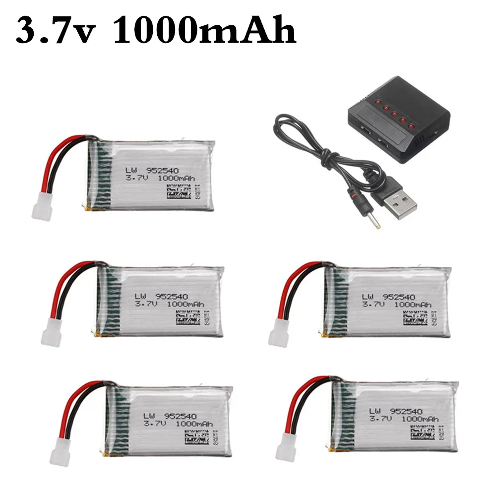 

Модернизированный 3,7 в 1000 мАч 25c 952540 Lipo Батарея с Зарядное устройство для Syma X5 X5C X5SC X5SW TK M68 MJX X705C SG600 дрона с дистанционным управлением Батарея