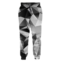 plstar cosmos brand trousers graphic black white diamond 3d printed men joggers pants streetwear cool unisex casual sweatpants