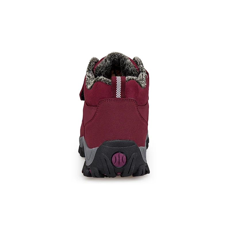 Женские кожаные ботинки на плоской подошве водонепроницаемые кроссовки меху с