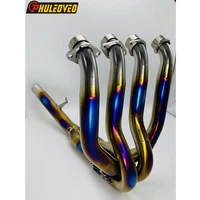 titanium alloy h2sx h2sx se 18 21 motorcycle exhaust muffler header front pipe blue exhaust system front pipe for h2sx escape