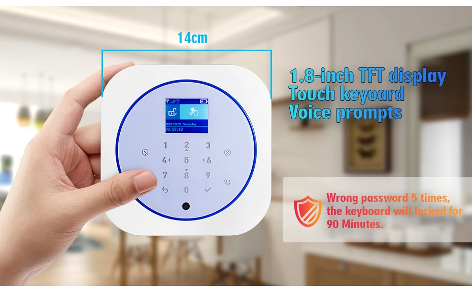 Золотая безопасность WiFi GSM Беспроводная умная домашняя система охранной сигнализации Tuya APP контроль Противоугонная сигнализация