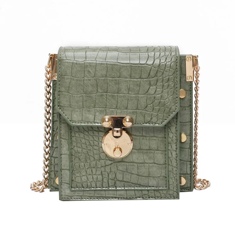

Rivets Mini Solid Color PU Leather Crossbody Bags For Women 2020 Shoulder Handbags and Purses Female Travel Cross Body Bag Sac