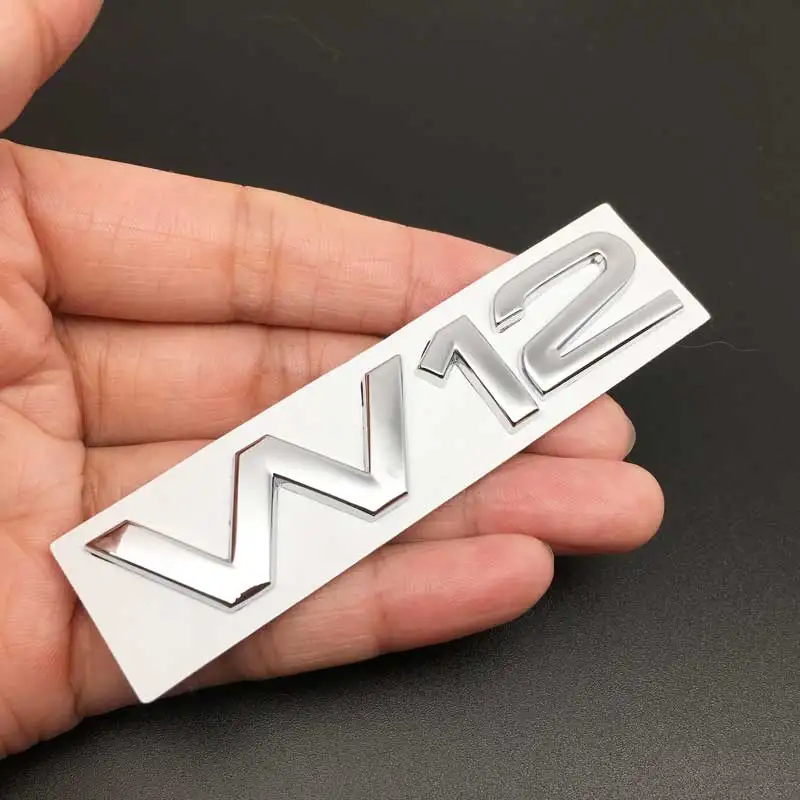 

Стайлинг автомобиля, 3D металлический W12 логотип, брызговик, боковой корпус, наклейка для багажника Audi RS Sline S3 S4 S6 S7 S8 A4L A6L A3 A4 Q5 Q7 B6