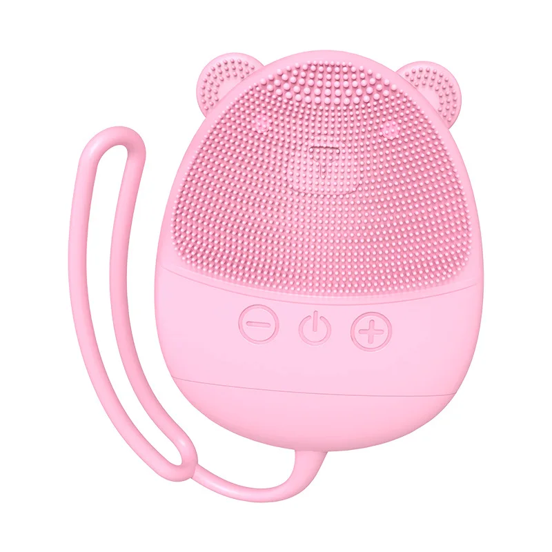 Мини электрическая щетка для очищения лица Pore Cleanser Silicone Facial Massager Waterproof Rechargeable Sonic Skin Scrubber.