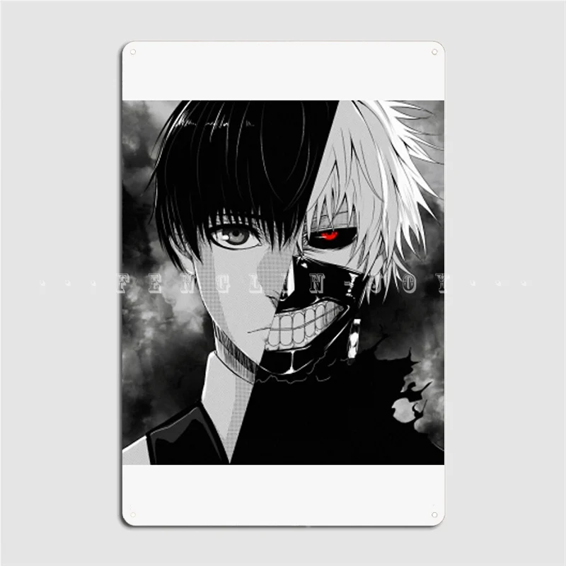 

Kaneki Ghoul Metal Sign Club Home Club Bar Designing Wall Decor Tin Sign Poster