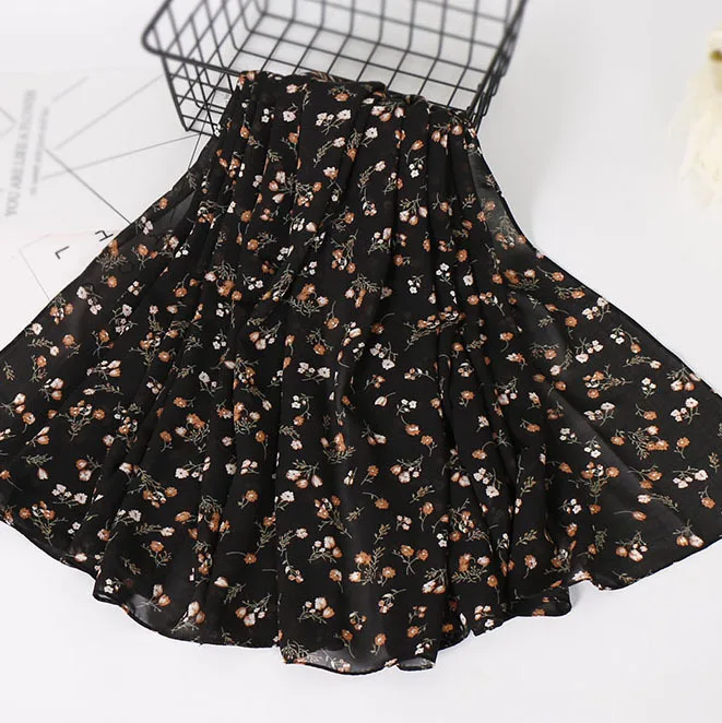 Модная женская накидка в горошек с цветочным рисунком шифоновая мгновенным