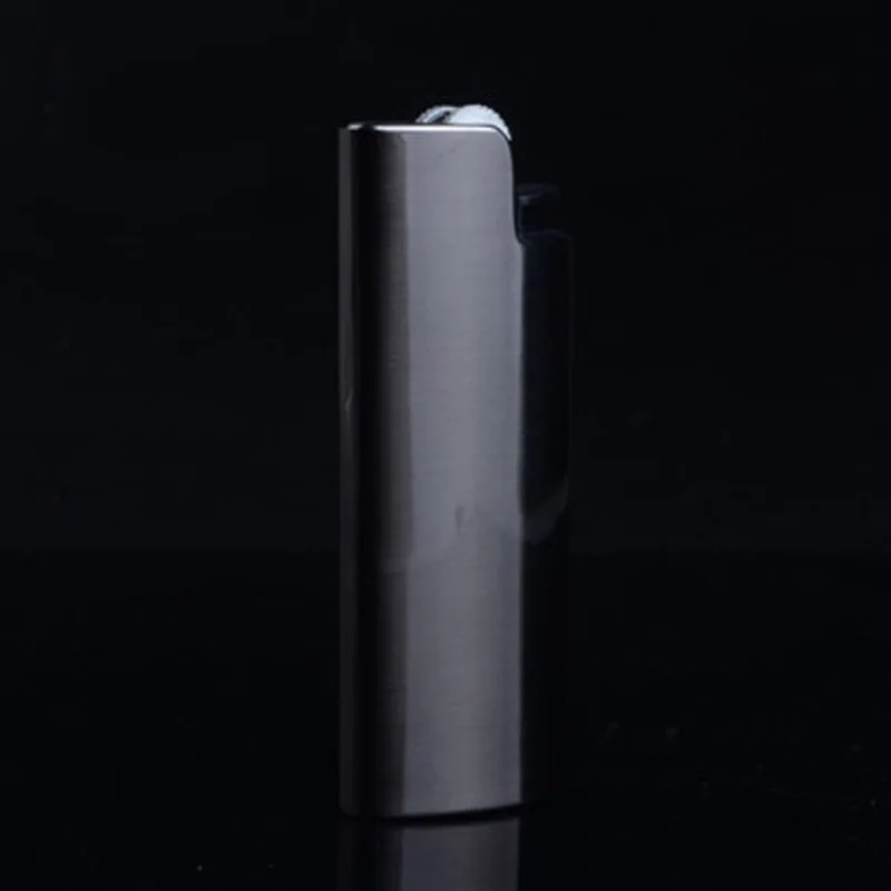 only lighter Тонкая труба газовая зажигалка классическое шлифовальное колесо металл Isqueiro многоразовая Бутановая горелка зажигалки без газа - Цвет: only lighter
