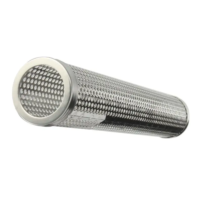 

15/30cm Square Round BBQ Grill Hot Cold Smoking Mesh Tube Smoke Generator Stainless Pellet Smoker