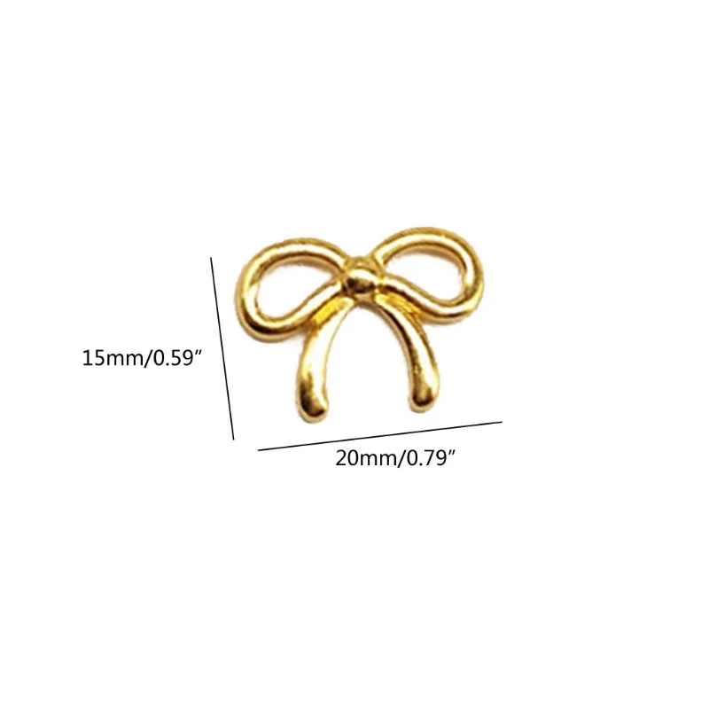 

2021 New 100Pcs Metal Bow Epoxy Resin Mold Findings Bear Decortive Bowtie Resin Fillings