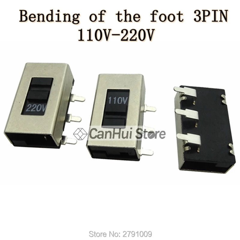 5 шт. 3PIN 6PIN напряжение переключателя света 110 v - 220 изгиб прямые ноги 115 до 230