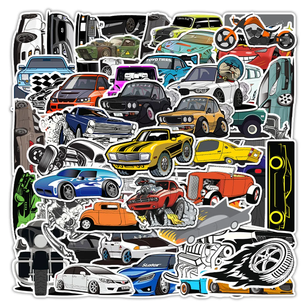 

10/30/50PCS Modified Car Cartoon Personality Decoration Graffiti Waterproof Sticker Suitcase Notebook Skateboard HelmetWholesale
