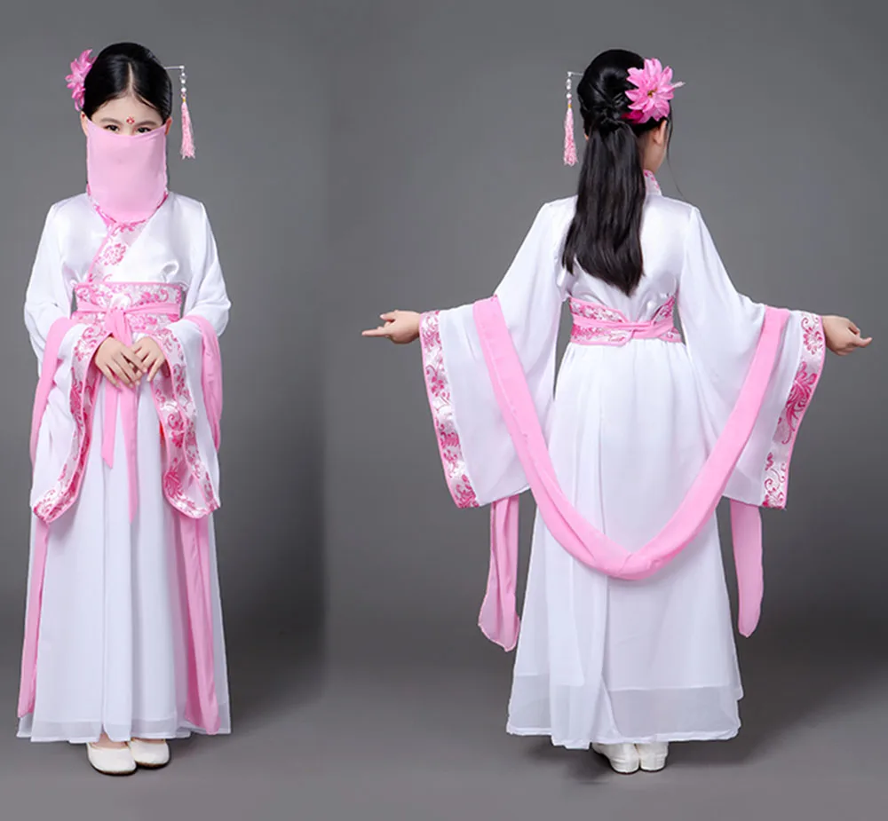 5pcs New Design Chinese Traditional Outfit Children's Dresses Festive Gowns for Children Girls Frocks Dress Up Costume Kids | Детская